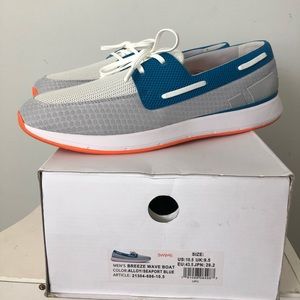 Swims Boat Shoes, Blue, Grey, & White, 10.5 Mens